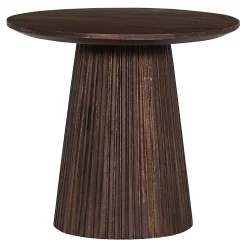 Miguel Runder Couchtisch 50cm Dunkelbraun | Massivholz Mango | H46 x B50 x T50cm