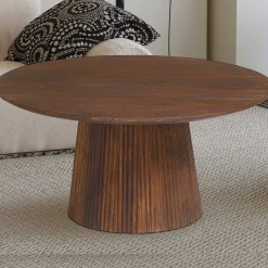 Miguel Runder Couchtisch 80cm Hellbraun