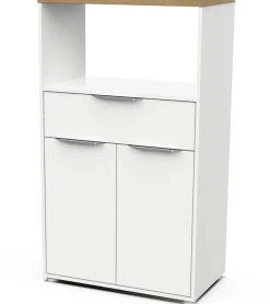 Mikrowellenschrank Access | 70,5 x 39,6 x 122,7 cm | Weiß