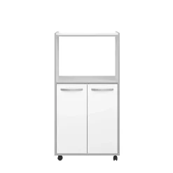 Mikrowellenschrank Easy 60cm, 2 Türen - weiß/grau