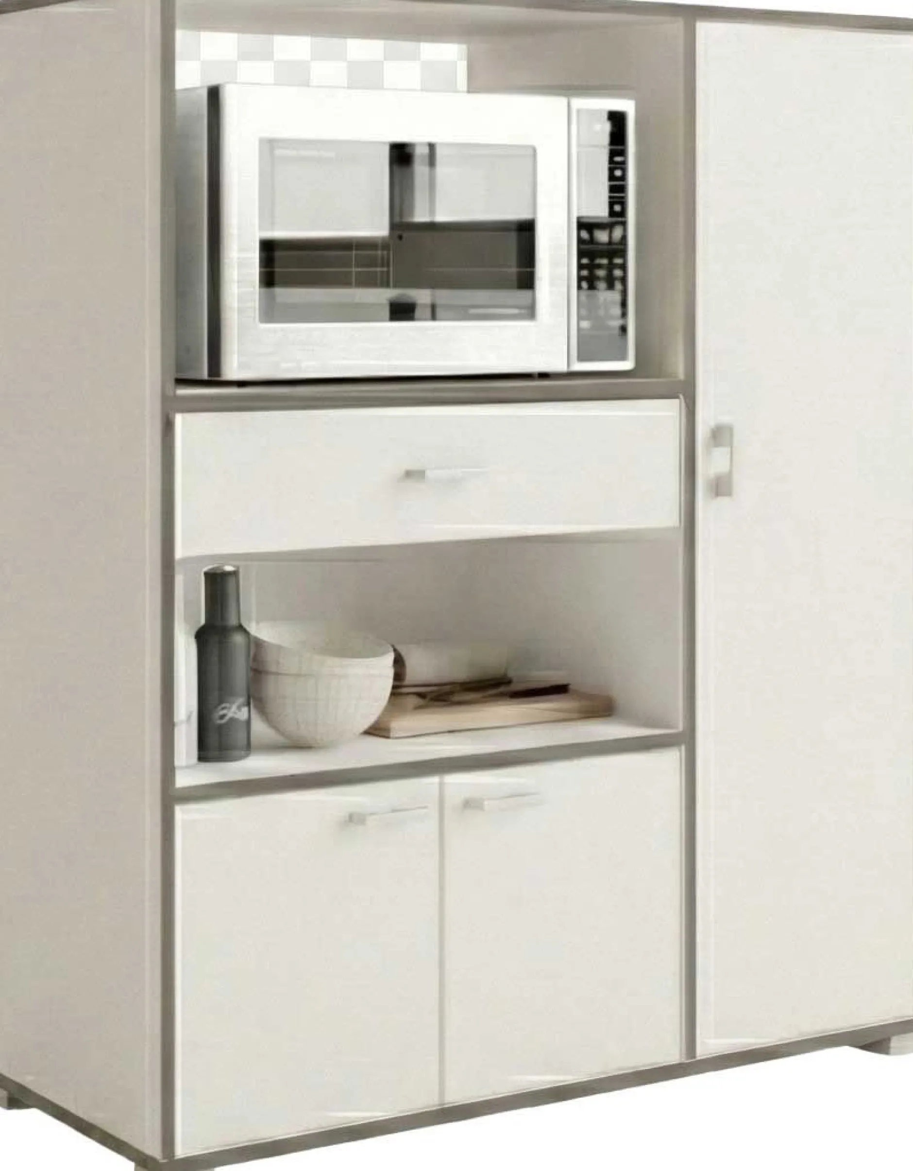 Mikrowellenschrank Zira mattweiß