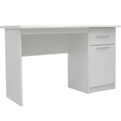 Milou Weißes Bureau 1 Schublade 1 Tür | H-75 x B-121 x T-60 cm