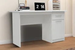 Milou Weißes Bureau 1 Schublade 1 Tür | H-75 x B-121 x T-60 cm