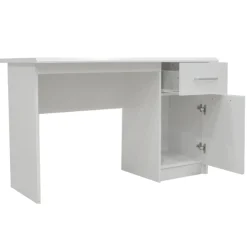 Milou Weißes Bureau 1 Schublade 1 Tür | H-75 x B-121 x T-60 cm