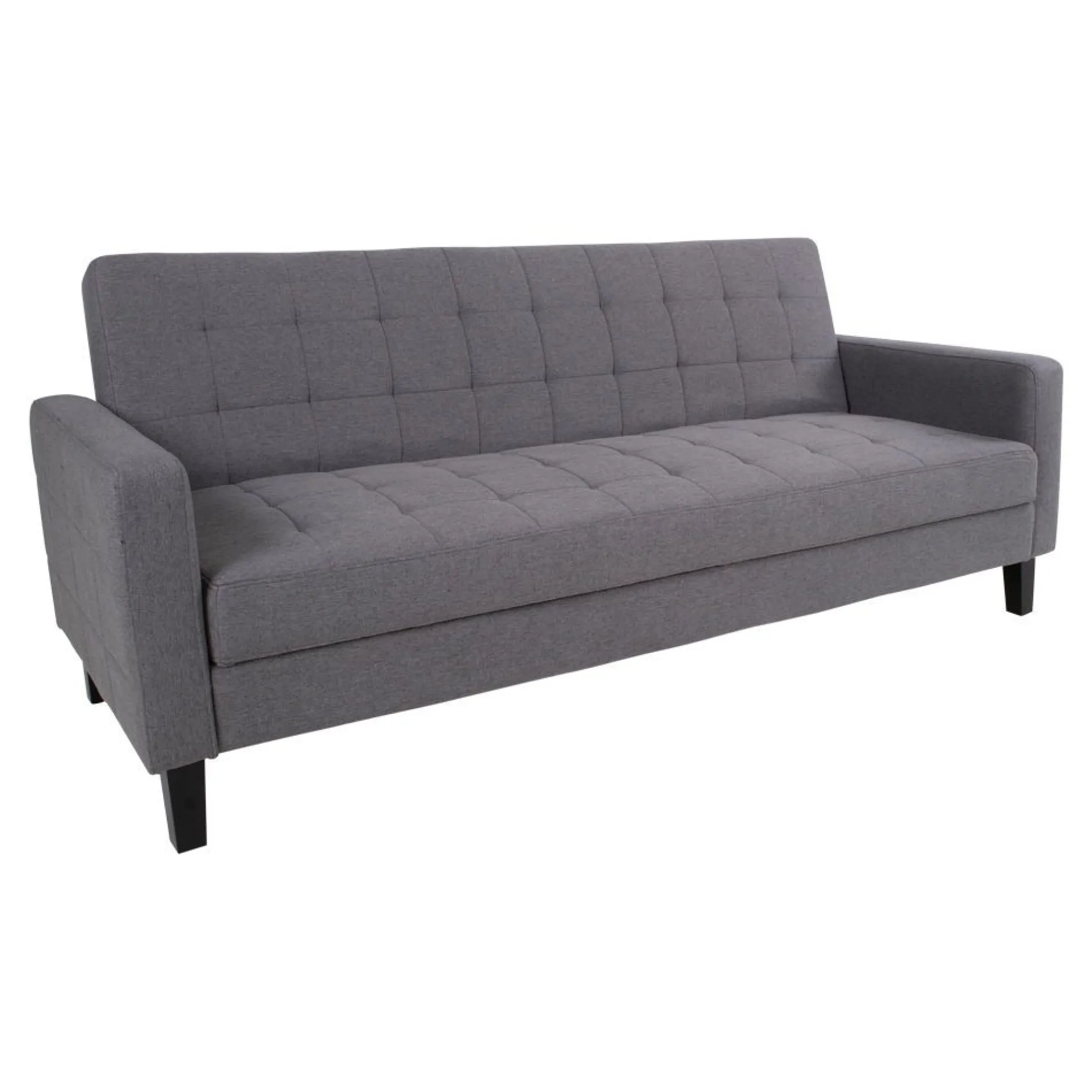 Milton Schlafsofa - 204x85x81cm - mit Stauraum - grau