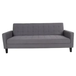 Milton Schlafsofa - 204x85x81cm - mit Stauraum - grau