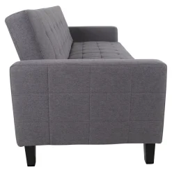 Milton Schlafsofa - 204x85x81cm - mit Stauraum - grau
