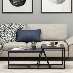 Minimal Couchtisch | 100 % MELAMIN | Anthrazit