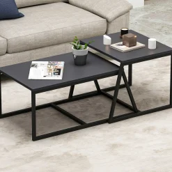 Minimal Couchtisch | 100 % MELAMIN | Anthrazit