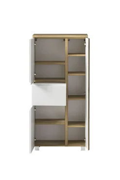 Mittelgroßer Aufbewahrungsschrank Varese | 65 x 35 x 130 cm | Weiß
