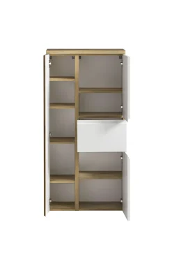 Mittelgroßer Aufbewahrungsschrank Varese | 65 x 35 x 130 cm | Weiß