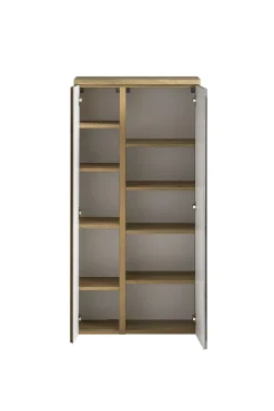 Mittelgroßer Aufbewahrungsschrank Varese | 65 x 35 x 130 cm | Betonfarbenes Design