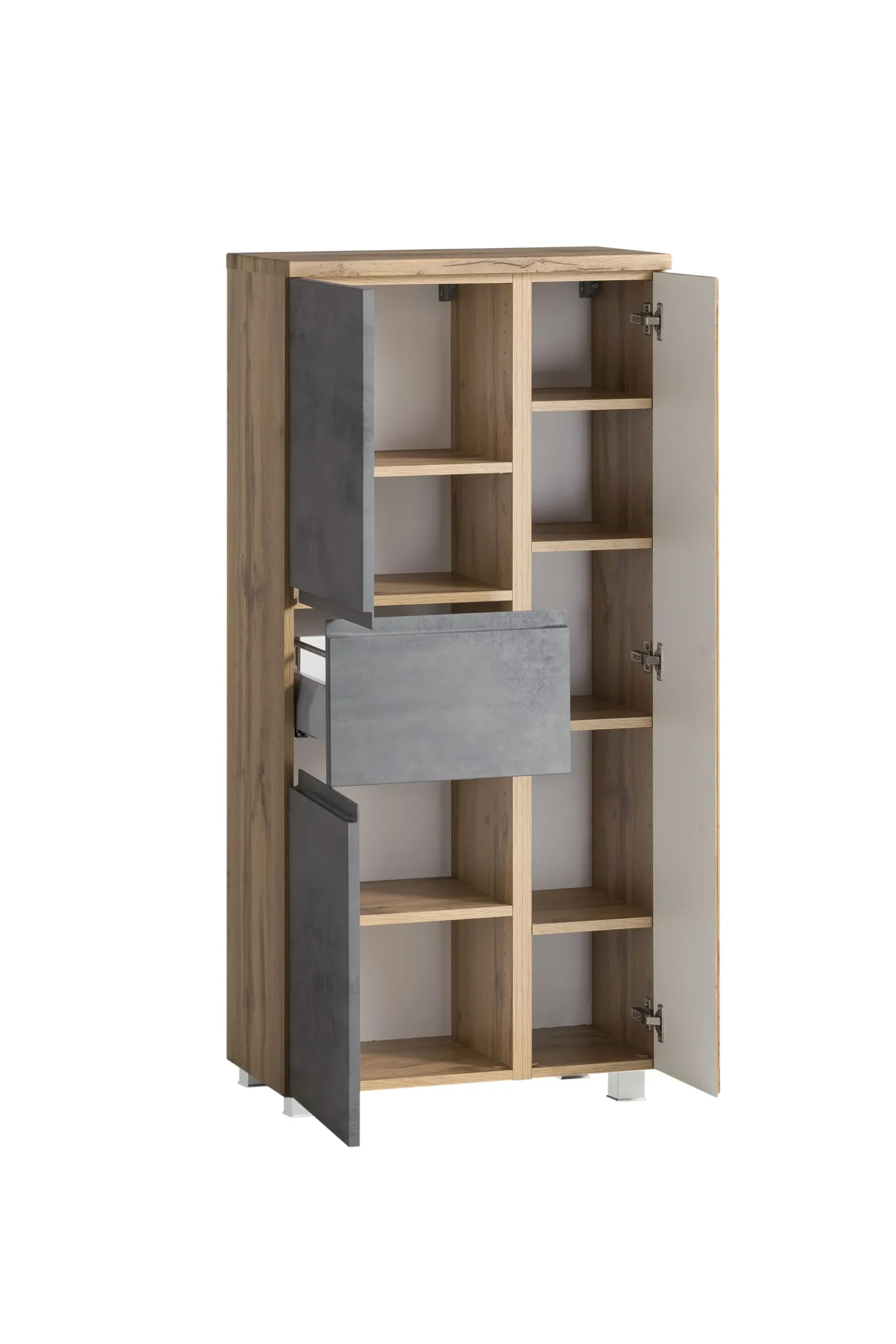 Mittelgroßer Aufbewahrungsschrank Varese | 65 x 35 x 130 cm | Farbe Beton