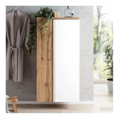 Mittelgroßer Aufbewahrungsschrank Varese | 65 x 35 x 130 cm | Weiß