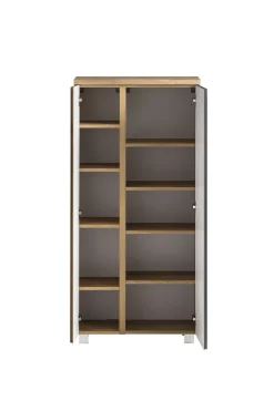 Mittelgroßer Aufbewahrungsschrank Varese | 65 x 35 x 130 cm | Grau