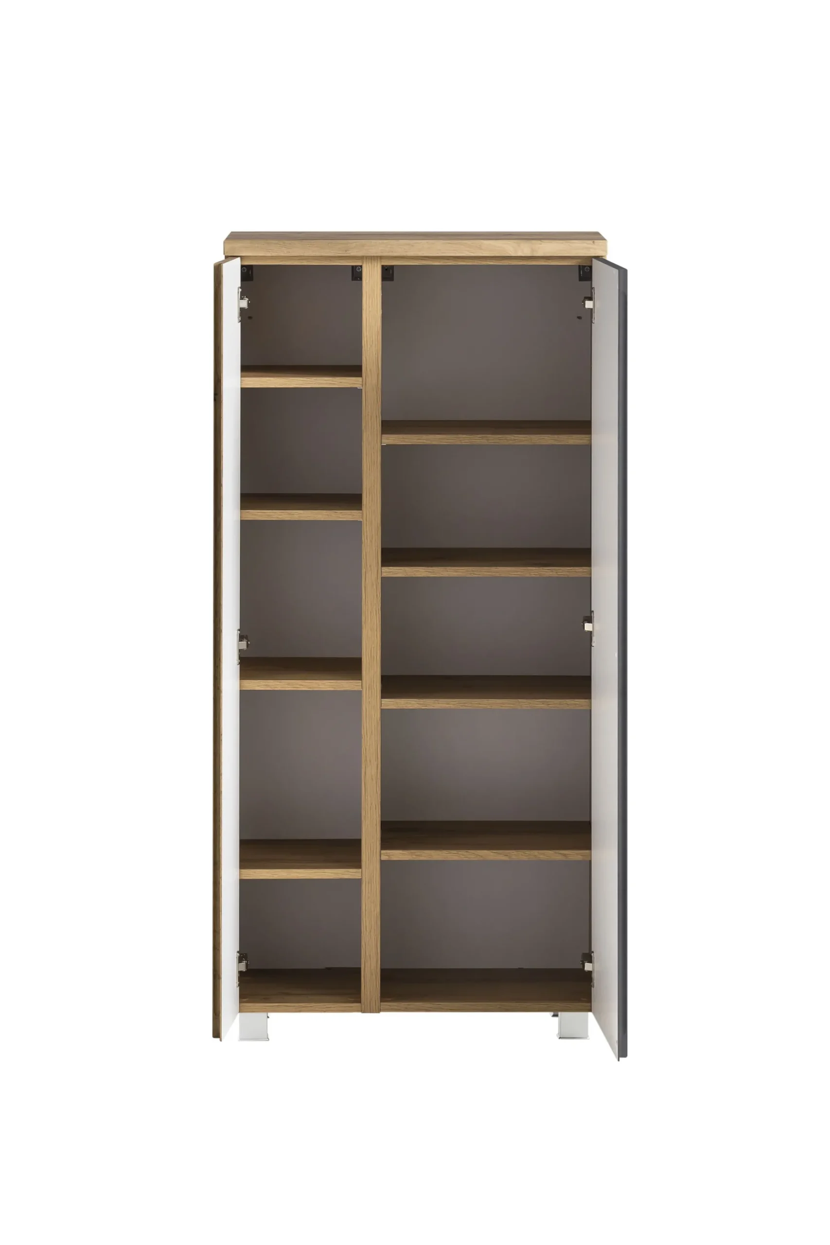 Mittelgroßer Aufbewahrungsschrank Varese | 65 x 35 x 130 cm | Grau