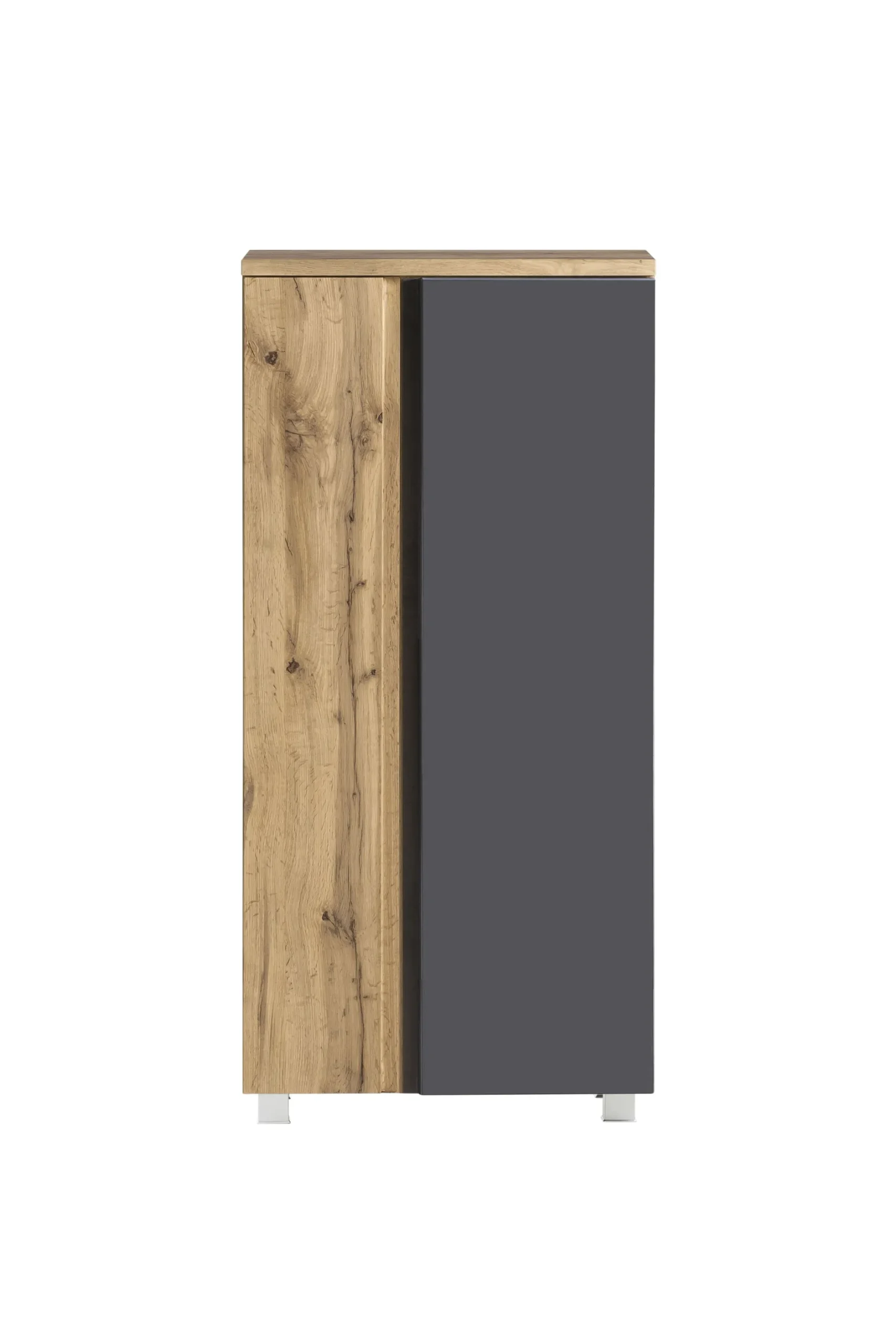 Mittelgroßer Aufbewahrungsschrank Varese | 65 x 35 x 130 cm | Grau