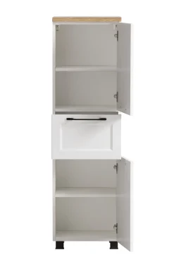 Mittelgroßer Lagerschrank Meran | 40 x 35 x 130 cm | Weiß