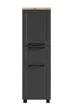 Mittelgroßer Lagerschrank Meran | 40 x 35 x 130 cm | Grau