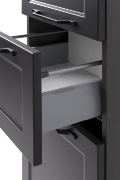 Mittelgroßer Lagerschrank Meran | 40 x 35 x 130 cm | Grau