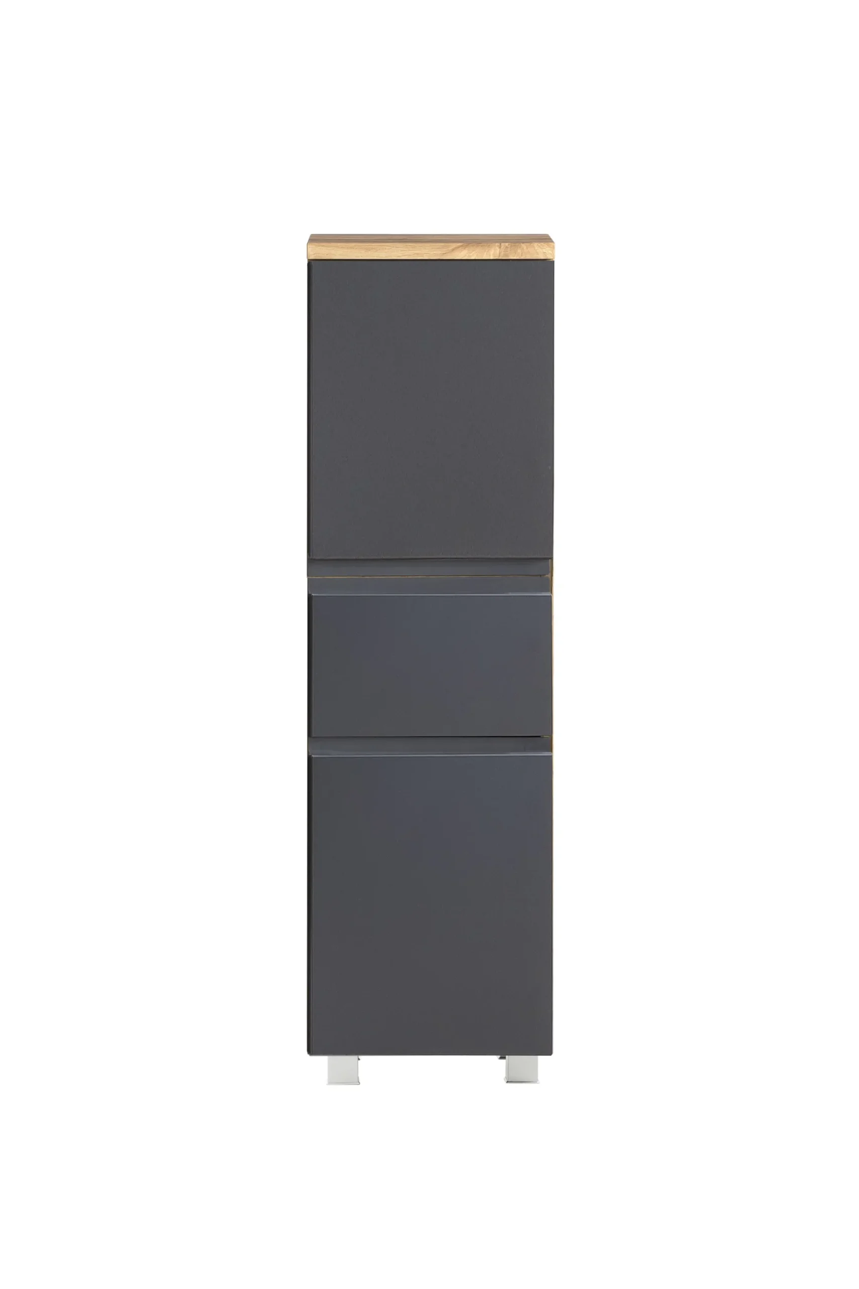 Mittelgroßer Säulenschrank Varese | 40 x 35 x 130 cm | Grau