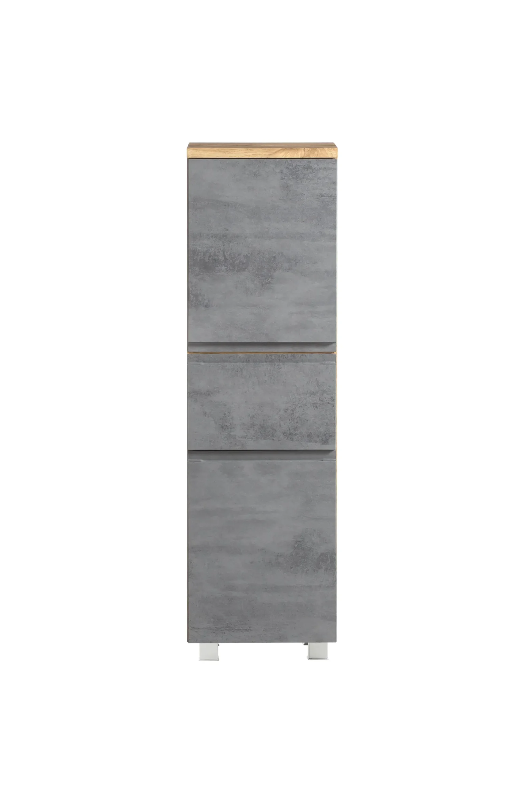 Mittelgroßer Säulenschrank Varese | 40 x 35 x 130 cm | Betonfarbenes Design