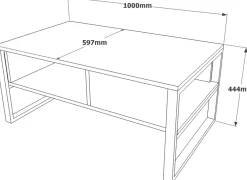 ML34 Couchtisch | 100 % MELAMIN | Silber