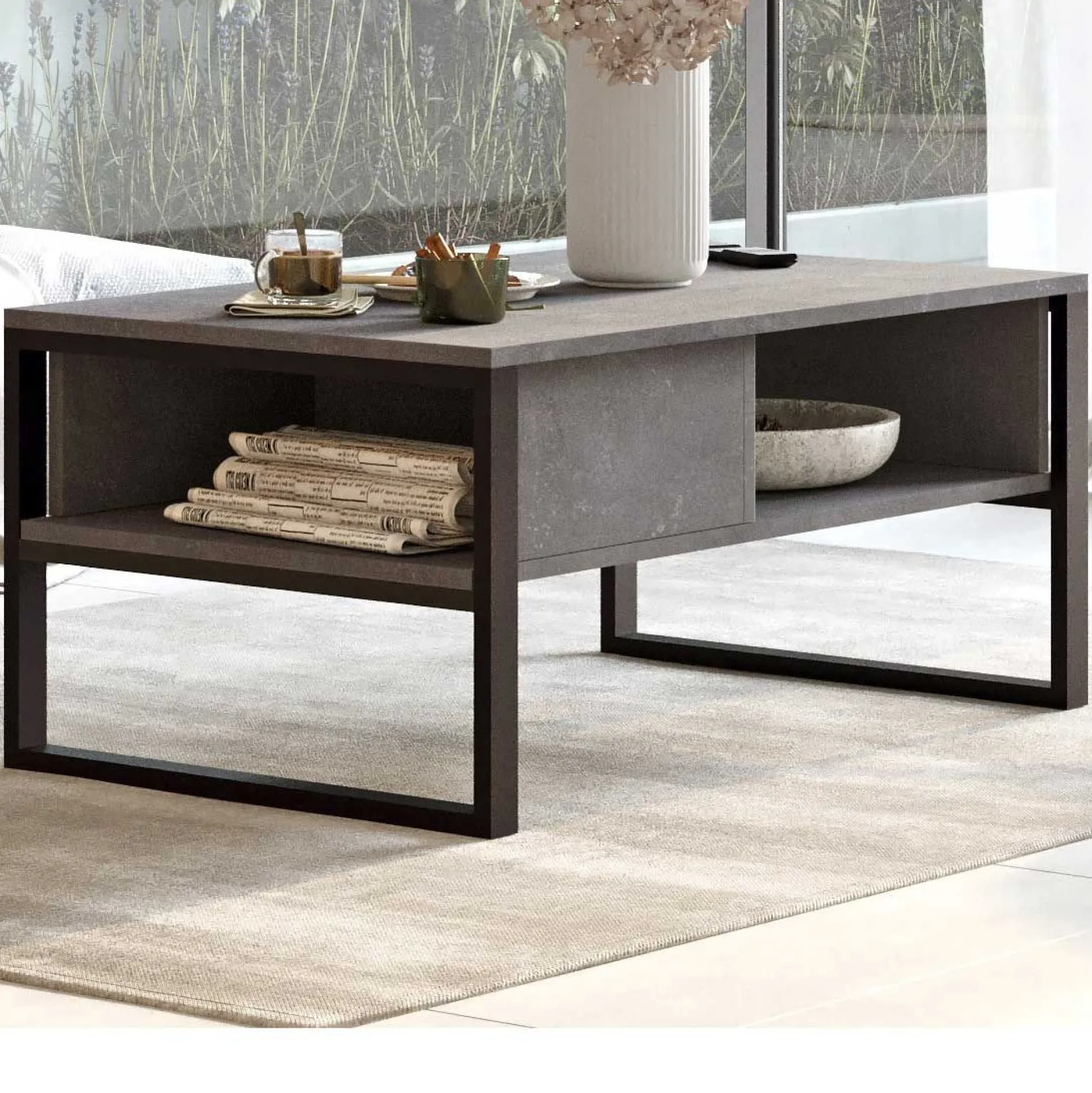 ML34 Couchtisch | 100 % MELAMIN | Silber