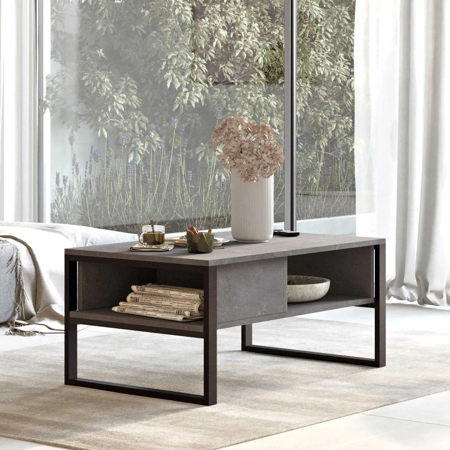 ML34 Couchtisch | 100 % MELAMIN | Silber