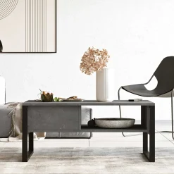 ML34 Couchtisch | 100 % MELAMIN | Silber