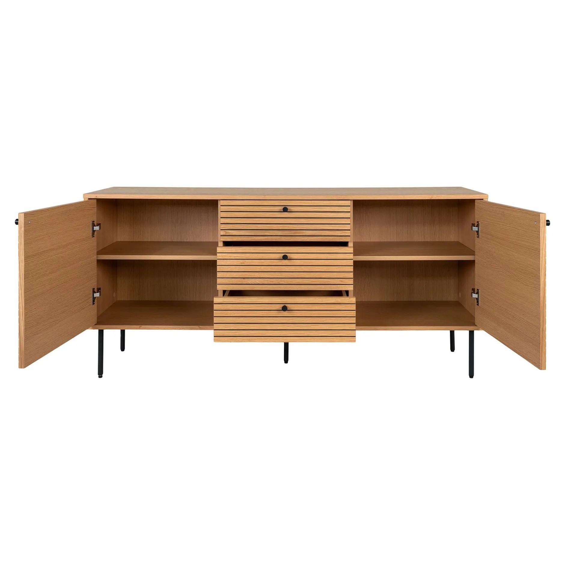 Modernes Kyoto Eichen-Sideboard mit 3 Schubladen