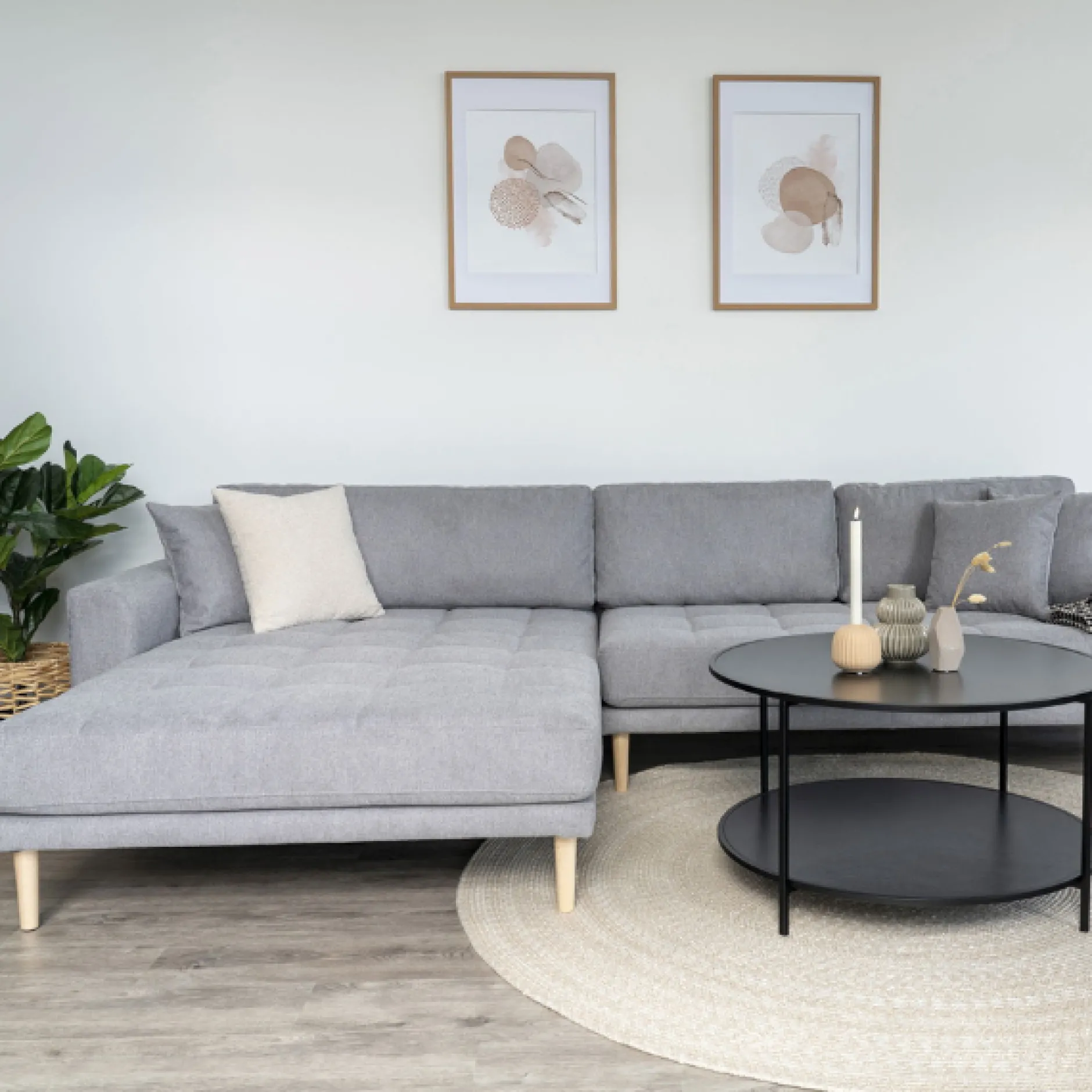 Modernes Lido Lounge Sofa - Hellgrau
