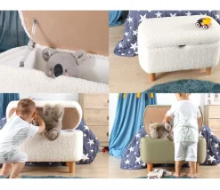 Moouv C Sitzpuff | 50 % BAUMWOLLE / 50 % SAMT | Gelb
