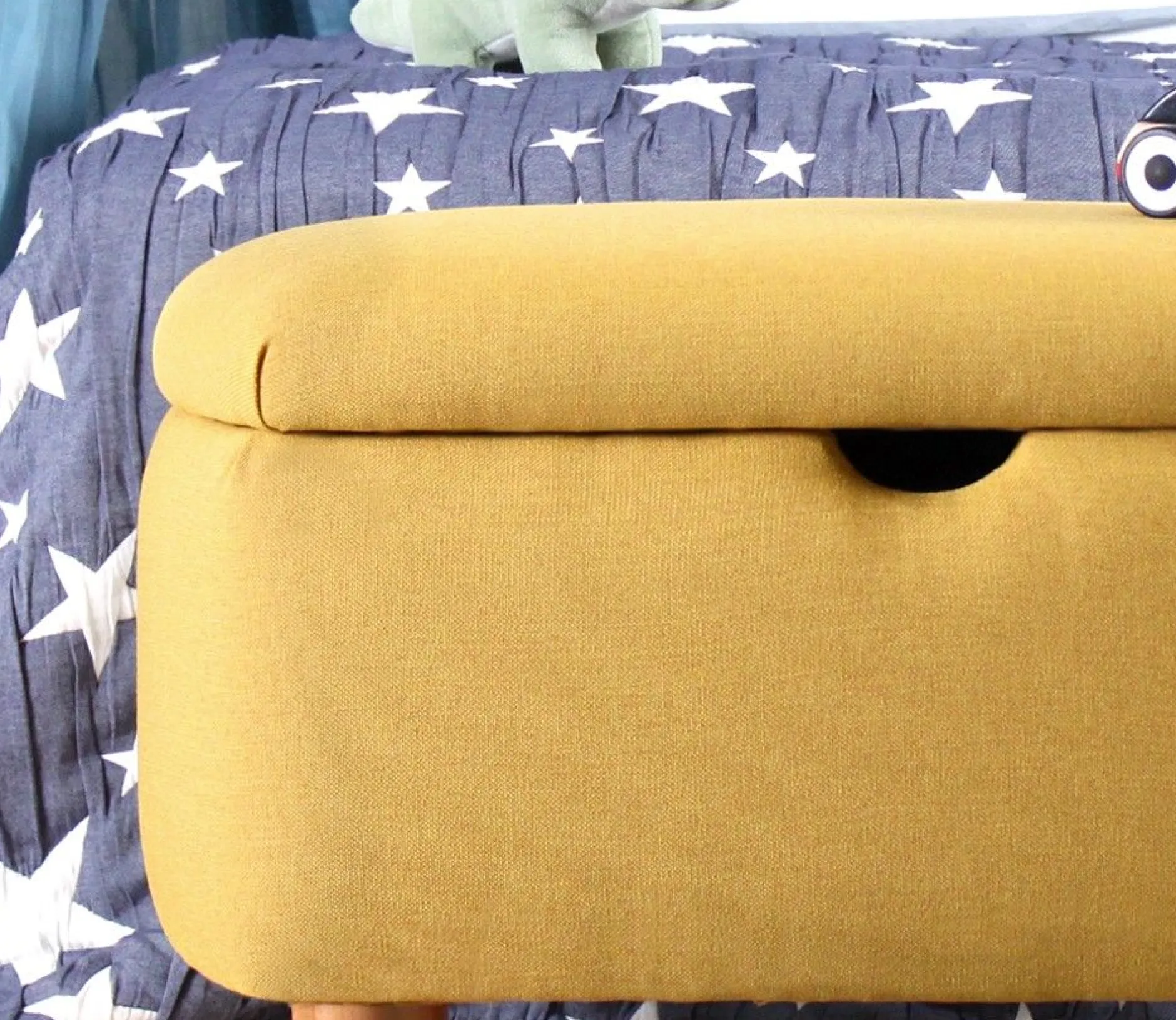 Moouv C Sitzpuff | 50 % BAUMWOLLE / 50 % SAMT | Gelb