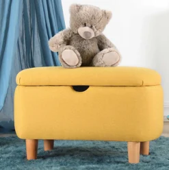Moouv C Sitzpuff | 50 % BAUMWOLLE / 50 % SAMT | Gelb