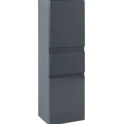 Multifunktionaler Aufbewahrungsschrank Cardiff | 40 x 35 x 130 cm | Grau