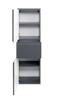 Multifunktionaler Aufbewahrungsschrank Cardiff | 40 x 35 x 130 cm | Grau