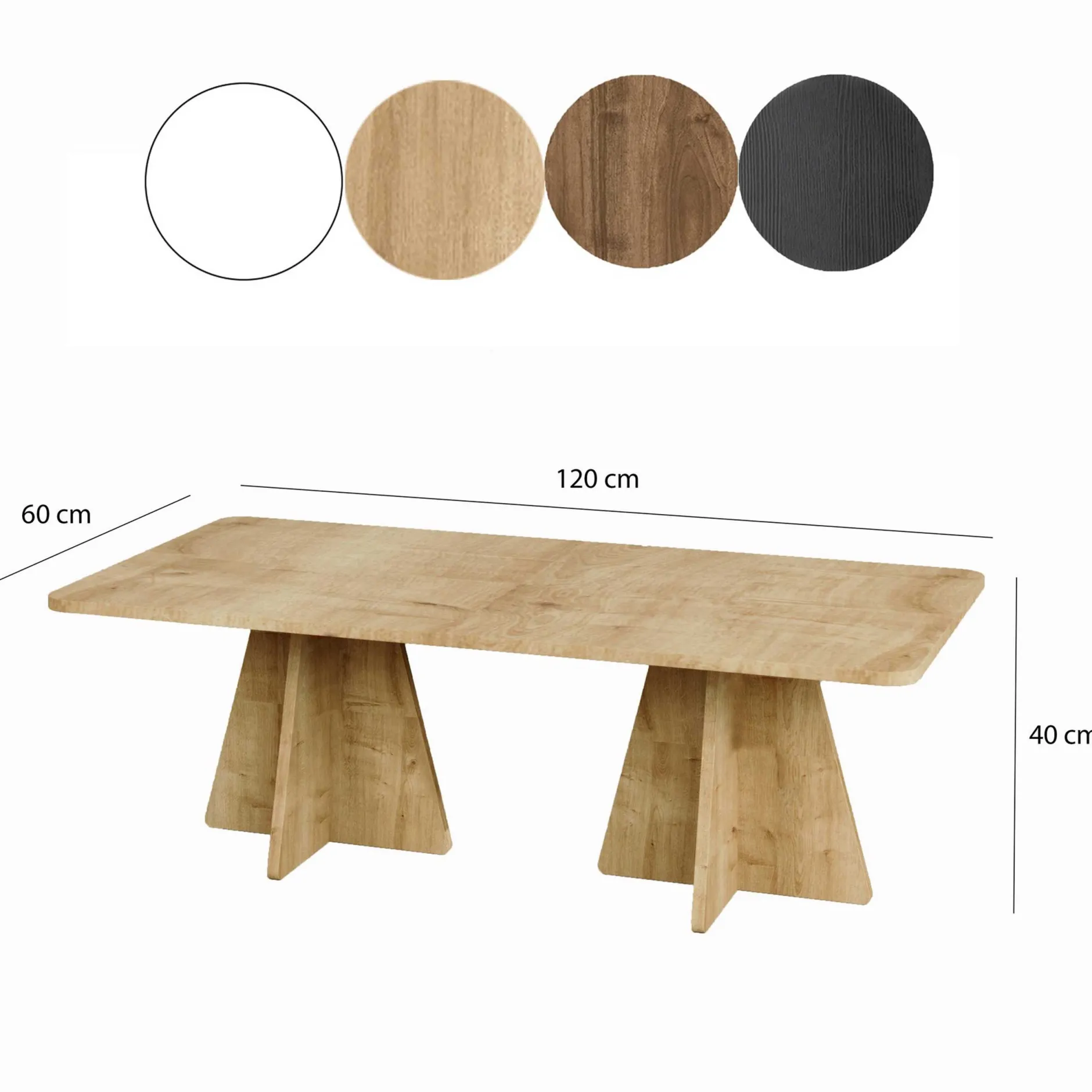 Mushroom 2 Couchtisch | 100 % MELAMIN | Saphir-Eiche
