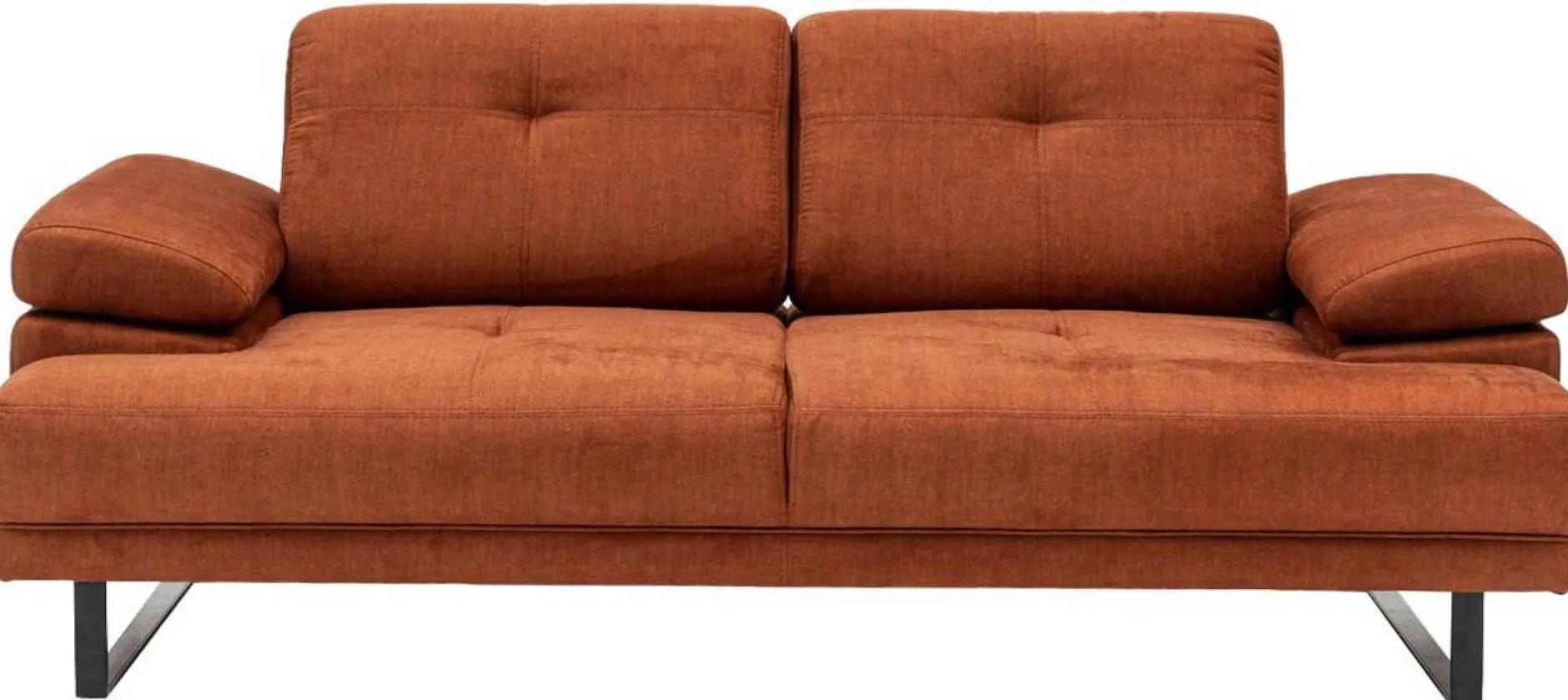 Mustang 2-Sitzer-Schlafsofa | BUCHENHOLZ / SPANPLATTE | Orange