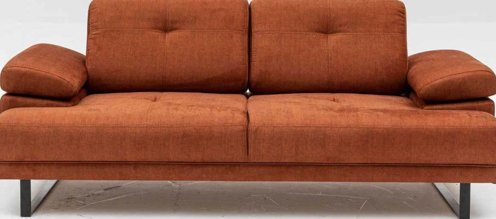 Mustang 2-Sitzer-Schlafsofa | BUCHENHOLZ / SPANPLATTE | Orange