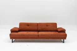 Mustang 3-Sitzer-Schlafsofa | BUCHENHOLZ / SPANPLATTE | Orange