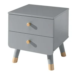 Nachttisch Billy retro 2 Schubladen - grau