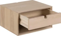 Nachttisch Cedro 37x32cm, 1 Schublade - Eiche weiß