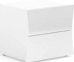 Nachttisch Fonte | 50 x 40 x 41,3 cm | High Gloss White