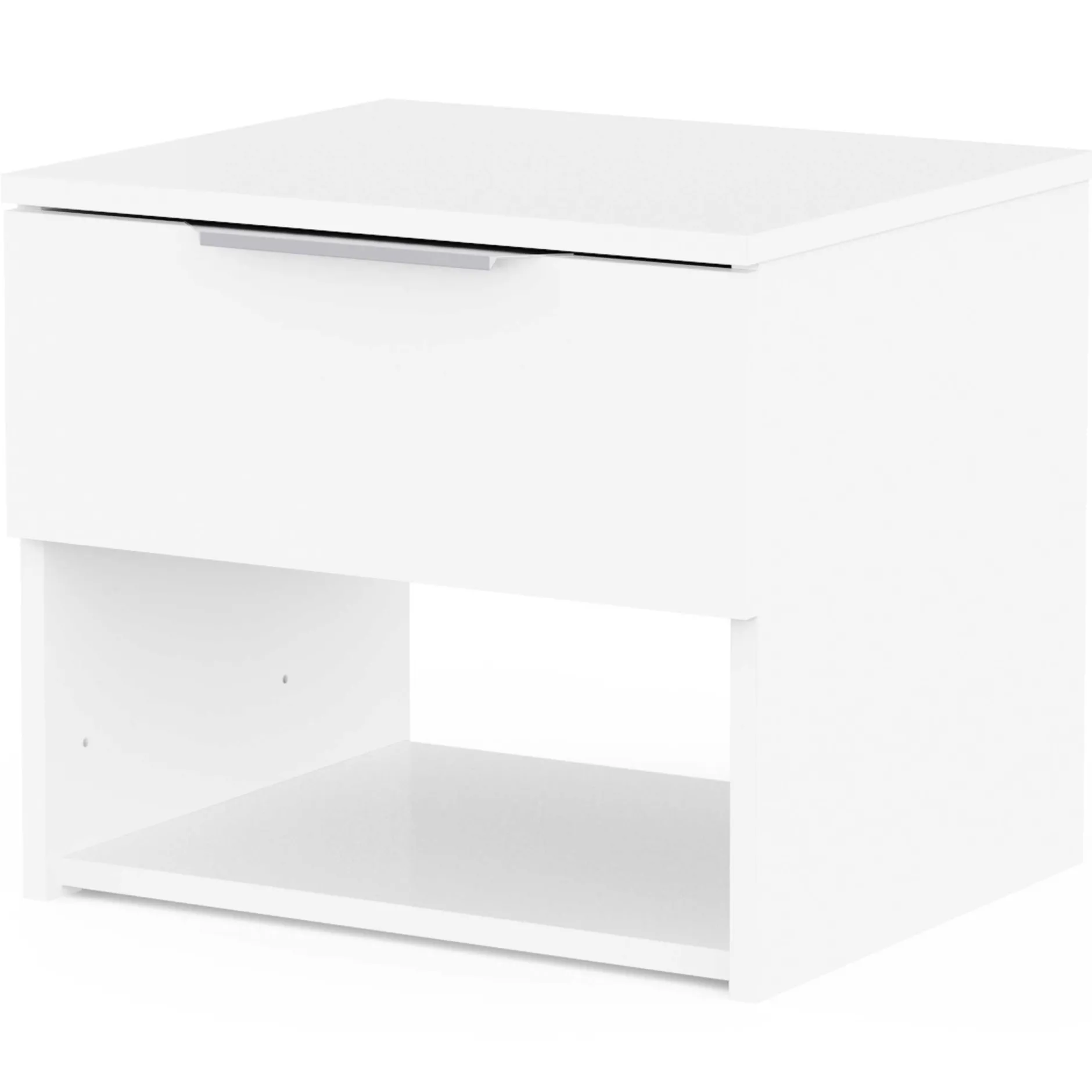Nachttisch Micheline - 44x37x38cm - mit Ablageschublade - weiß