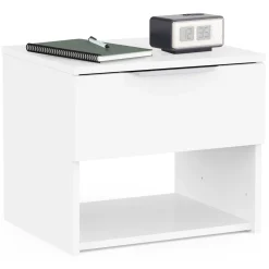 Nachttisch Micheline - 44x37x38cm - mit Ablageschublade - weiß