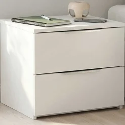 Nachttisch Spectre - 44x37x38cm - 2 Schubladen - weiß