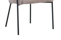 Naomi Fabric Dining Chair Sand | Metallbeine | 83 x 60,5 x 60 cm