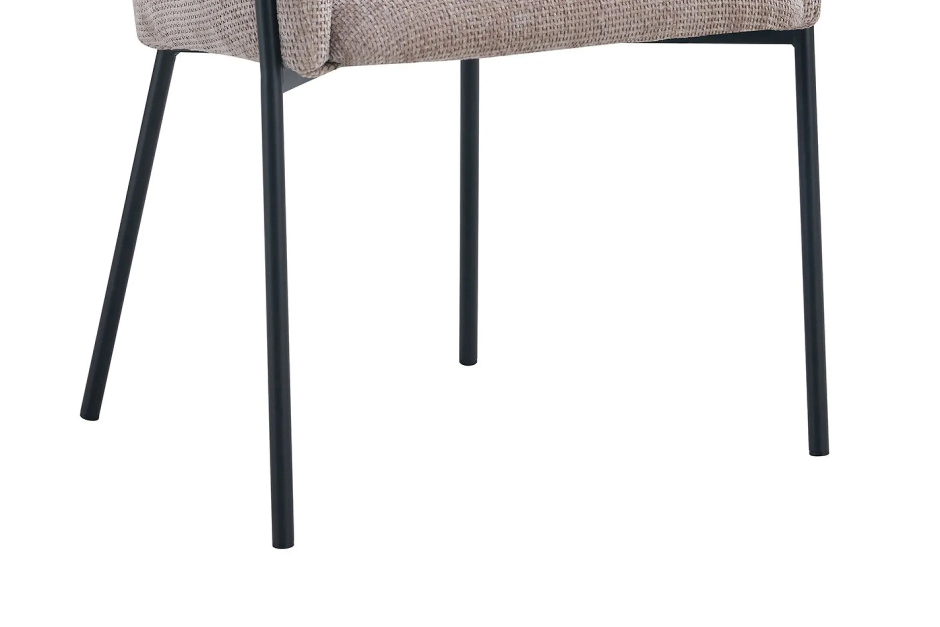 Naomi Fabric Dining Chair Sand | Metallbeine | 83 x 60,5 x 60 cm