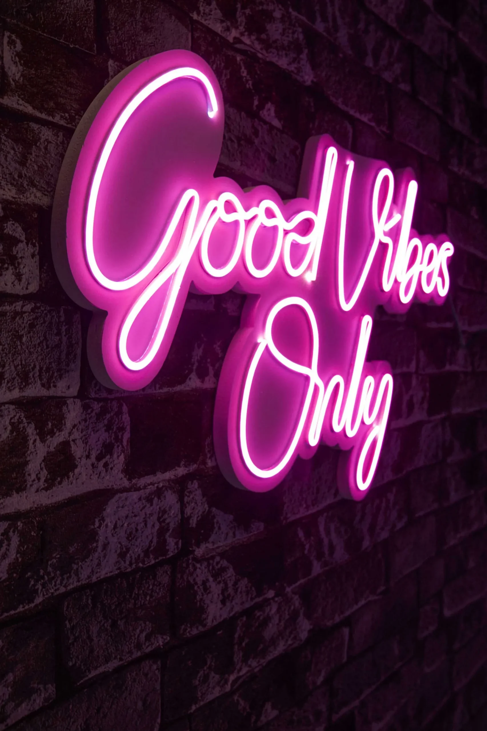 Neon Graph Dekorative LED-Beleuchtung aus Kunststoff | Rosa | 37 x 62 x 2 cm